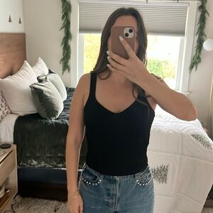 Paige Knit Tank Top Black